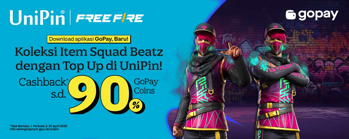 Saatnya Tampil Keren dengan Koleksi Squad Beatz! Top Up Pakai GoPay, Cashback 12.000 GoPay Coins!